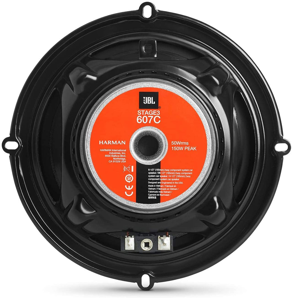 JBL Stage3 607C 2-Wege KFZ Soundsystem - 250 Watt Komponenten JBL Pro Sound Auto Lautsprecher Boxen Set mit 16 cm Einbau Autolautsprecher und Hochtöner