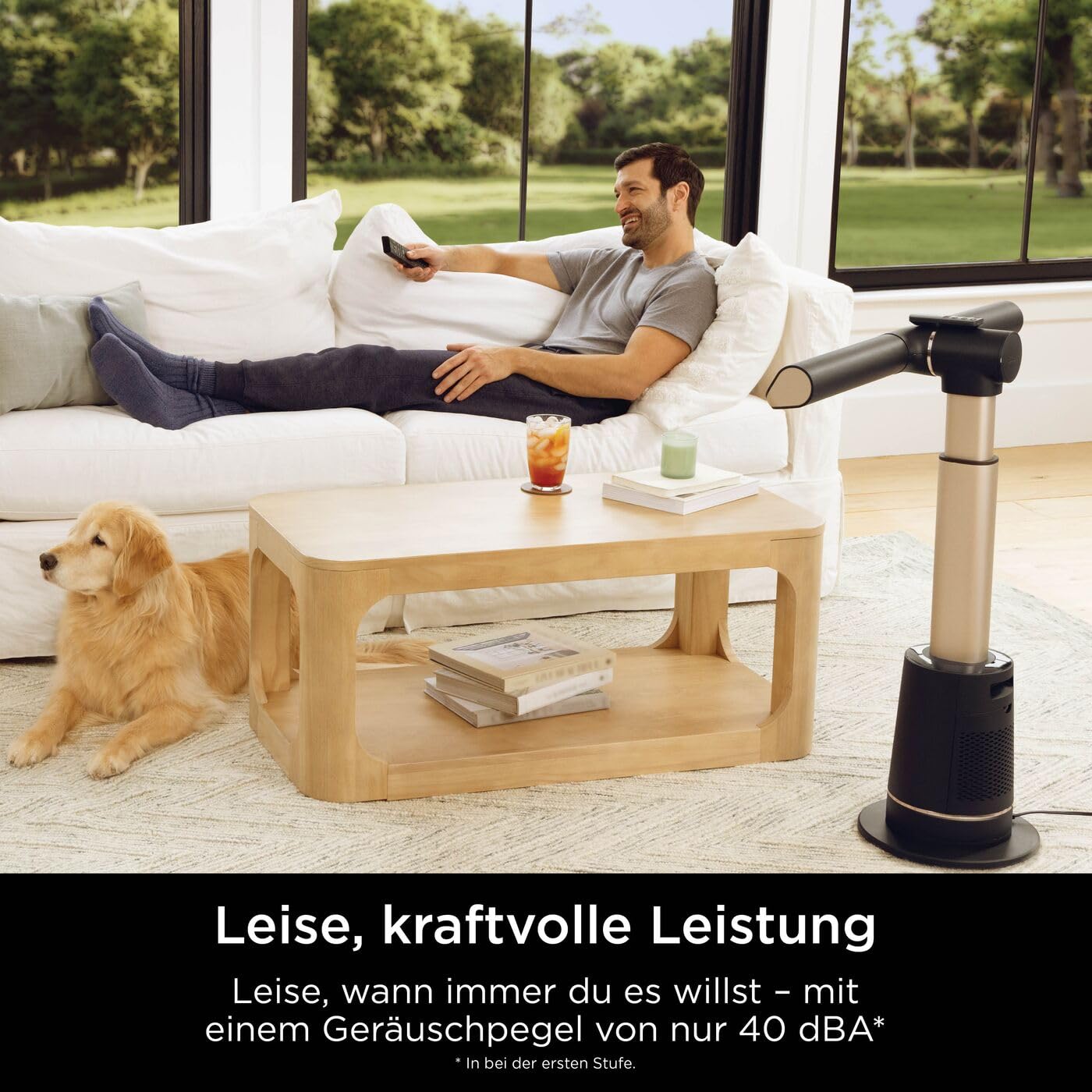 Shark TurboBlade Turmventilator, leise, Hochgeschwindigkeitssystem, Luftzirkulation bis 20 Meter, 10 Geschwindigkeiten, 180° Oszillation, Fernbedienung, Timer, Einfache Reinigung, Anthrazit TF200SEU