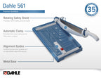 Dahle 561 Papierschneider mit Sicherheitsautomatik (Bis DIN A4, 35 Blatt Schneidleistung), 265 x 440 mm
