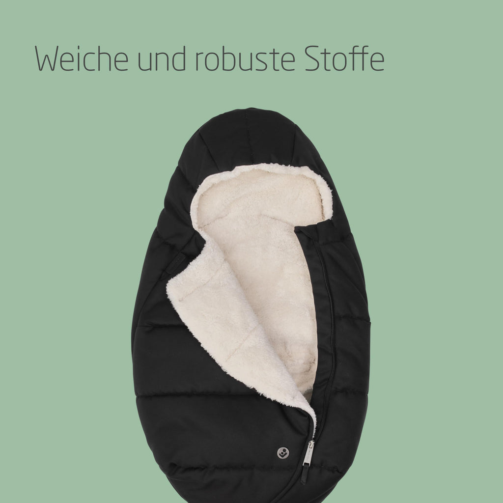 Maxi-Cosi kuschelig weicher 2-in-1 Fußsack, geeignet für alle Maxi-Cosi Kinderwagen, auch als Sitzpolster verwendbar, Twillic Black