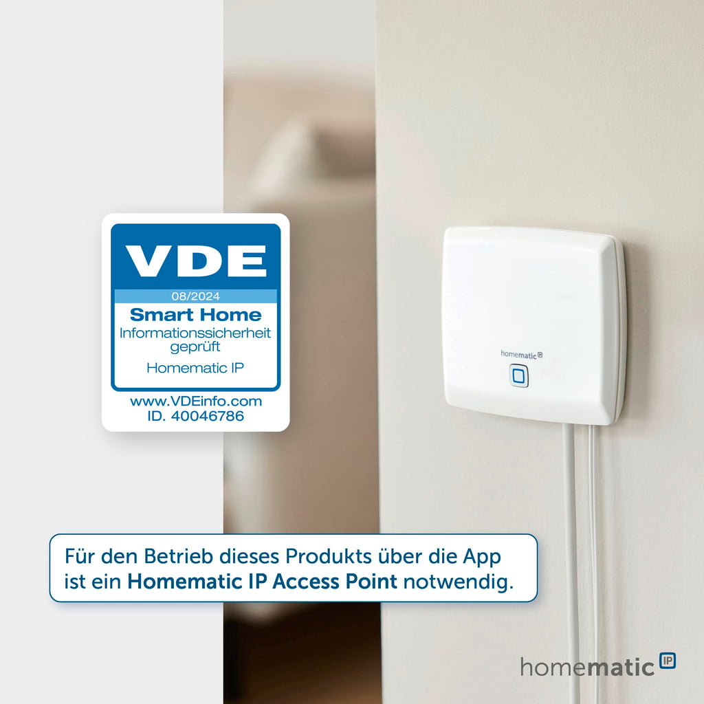 Homematic IP Smart Home Heizkörperthermostat – Basic, digitaler Thermostat Heizung, Steuerung per App, Alexa, Google Assistant, einfache Installation, Energie sparen, 153412A3