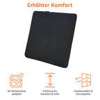 Amazon Basics Quadratisch Sitzkissen aus Memoryschaum, 38 x 38 cm, Schwarz