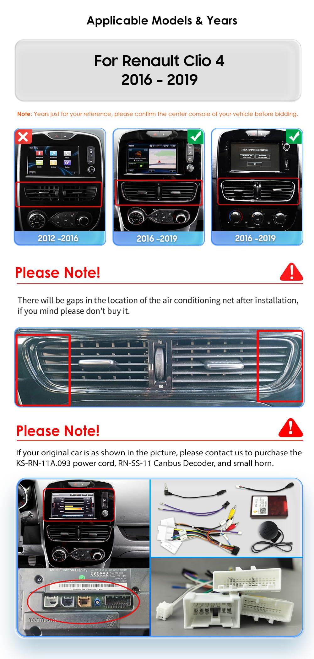 Android 13 Autoradio für Renault Clio 4 ZOE 2016-2019 8-Core 4G+32G GPS Navi für Renault Clio Radio mit Wireless CarPlay Android Auto Bluetooth DAB WiFi 4G Mirror Link Rück-/Frontkamera Input/FM/AM
