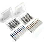 Genmitsu Schaftfräser-Satz mit insgesamt 40 CNC Router Bits, 3,175mm (1/8") Schaft, CNC Fräser-Satz mit 2-Nuten Flach- als auch Kugelkopffräsern, Nano Blue Beschichtung & Titan Beschichtung, MC40A