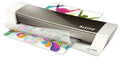 Leitz A4 Laminiergerät, Für 80 bis 125 mic Laminierfolien, inkl. Laminierhüllen Starterkit, Ideal für den Einsatz im Home Office, kleinen Büros & Schule, Grau, iLAM, 73680089