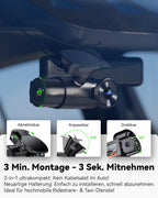VANTRUE N2X 2.7K+1080P Dashcam Auto Vorne Innen, STARVIS 2 Dual HDR Nachtsicht Dash Cam, 2.5K/60FPS Front, GPS, 5GHz WiFi, App & Sprachsteuerung, 2″ 323° Dasch-Cam 24/7 Parkmodus, G Sensor, max. 1TB