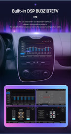 hizpo Android 14 Autoradio für Renault Clio4 2012–2019, 8-Core 4G+32G GPS Navi für Renault Clio Radio mit kabellosem CarPlay Android Auto Bluetooth DAB WiFi 4G Mirror Link Rück-/Frontkamera-Eingang/FM