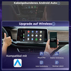 MSXTTLY Android Auto Wireless Adapter – 2026 U2AC-L9 Wandelt Ihre Wired in Wireless für Autos Radio mit Android Auto um, Kompatibel mit Android 11+, USB-C/A 5GHz WiFi Schwarz