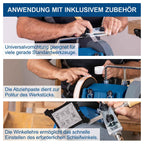 Scheppach Nass-Schleifsystem Tiger 7000s inkl. Homekit | Schleifmaschine 200W Induktionsmotor Schleifstein 250 x 50 mm 220k | Vorrichtung 40/60/70 | Abziehpaste | Steinpräparierer | Winkellehre