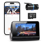 70mai 4K Dashcam A810, HDR Dual-Kanal Dash Cam mit 128GB SD-Karte, Sony STARVIS 2, Night Owl Vision, vorne und hinten 24/7 Parküberwachung, AI-Sensor, GPS, ADAS, WiFi&App Steuerung, bis zu 256GB