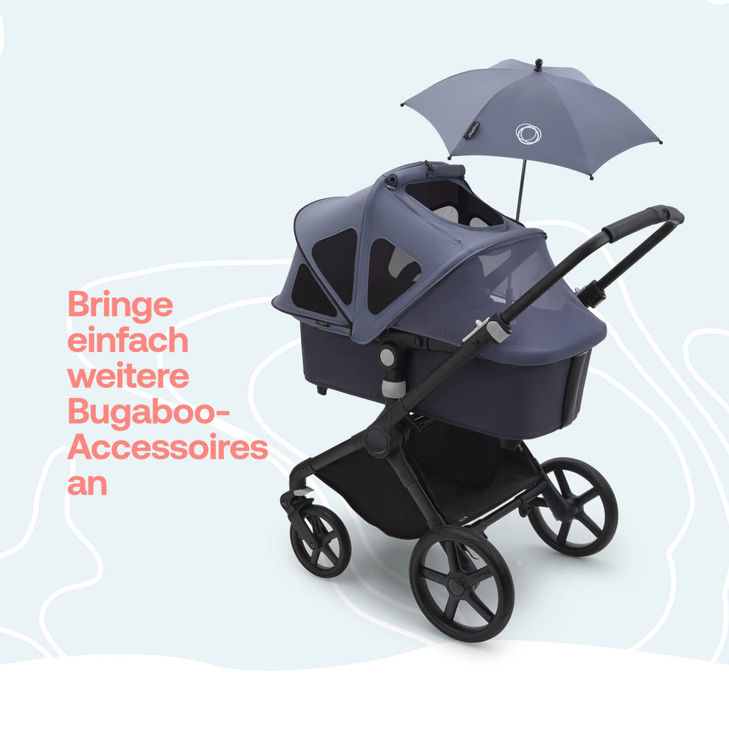 Bugaboo Fox Cub Kinderwagen für jedes Gelände, leichter und stabiler Kinderwagen, strapazierfähiges Design und extragroßes Sonnendach, einteilig und selbststehend faltbar, Forest Green