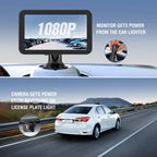 PARKVISION Rückfahrkamera Auto mit Nachtsicht, Rückfahrkamera Nachrüsten System mit 7" LCD Auto Monitor, Rückfahrkameras Kabel 12V-24V für Wohnmobil, Wohnwagen, LKW, PKW, SUV, Pickups