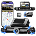 AZDOME 4 Kanal 4K dashcam Auto 360 Grad mit 128GB eMMC, 2.5K+3 * 1080P Dashcam, 5G WiFi, Sprachsteuerung Dashcam Auto Vorne Hinten, IR Nachtsicht, Parkmodus, Erinnerung bei Müdigkeit am Steuer
