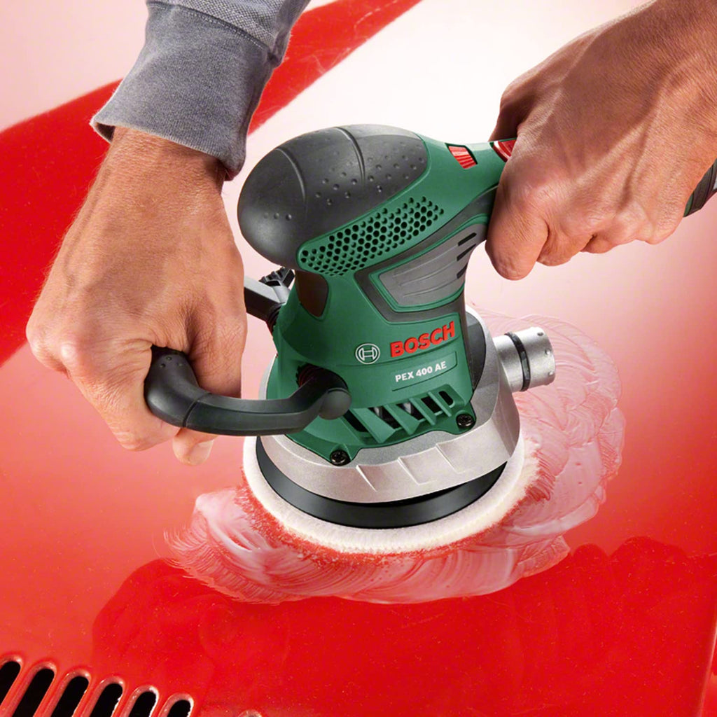 Bosch Exzenterschleifer PEX 400 AE (370 Watt, im Koffer)