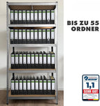 KARAT schwerlastregal - Steckregal, Kellerregal, Lagerregal, Werkbank - Traglast bis 1250 kg - Schnelle Montage & Standsicher (Verzinkt, 180 x 90 x 45 cm)