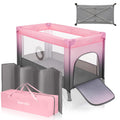 Lionelo Stefi Baby Kinderbett, Reisebett ab Geburt bis 15 kg, Seiteneingang, Sicherungssystem LockGuard, Blockade der Räder, Tragetasche, zusammenklappbar