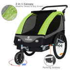 Tiggo S2 Kinderanhänger mit Federung Jogger 2 in 1 Kinder Buggy fahrradanhänger Anhänger 360° Drehbar