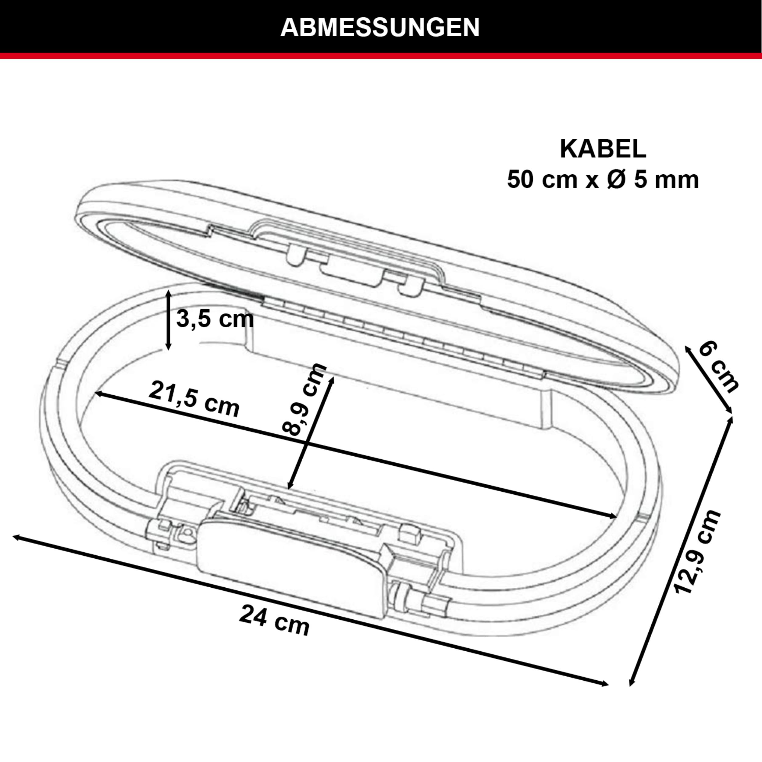 Tragbarer Safe für Reisen Safe Space- Zahlenkombination