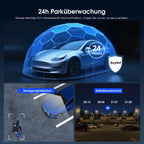 Avylet 4K/2.5K+1080P Dashcam Auto Vorne Hinten, 5GHz WiFi/APP Dual Kamera mit 64GB Card, ADAS Spurhalteassistent, Parküberwachung, externem GPS, Super Nachtsicht, WDR, G-Sensor, 170°+150° Weitwinkel