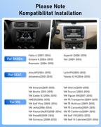 NHOPEEW 7 Zoll 2 + 64G Android Autoradio für VW Passat b6 b7 Golf 5 6 Jetta T5 EOS Polo Touran Seat Sharan - Unterstützung Drahtlos Carplay & Android Auto WiFi GPS FM RDS Mirror Link + Rückfahrkamera