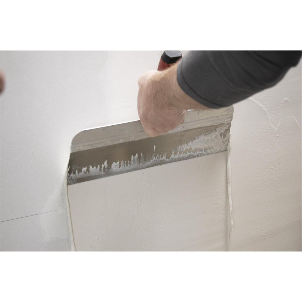 Marshalltown Flächenspachtel mit DuraSoft Griff aus Edelstahl, Werkzeug für Trockenbauer und Maler, Maße des Spachtels: 406x76 mm 3516SD silber