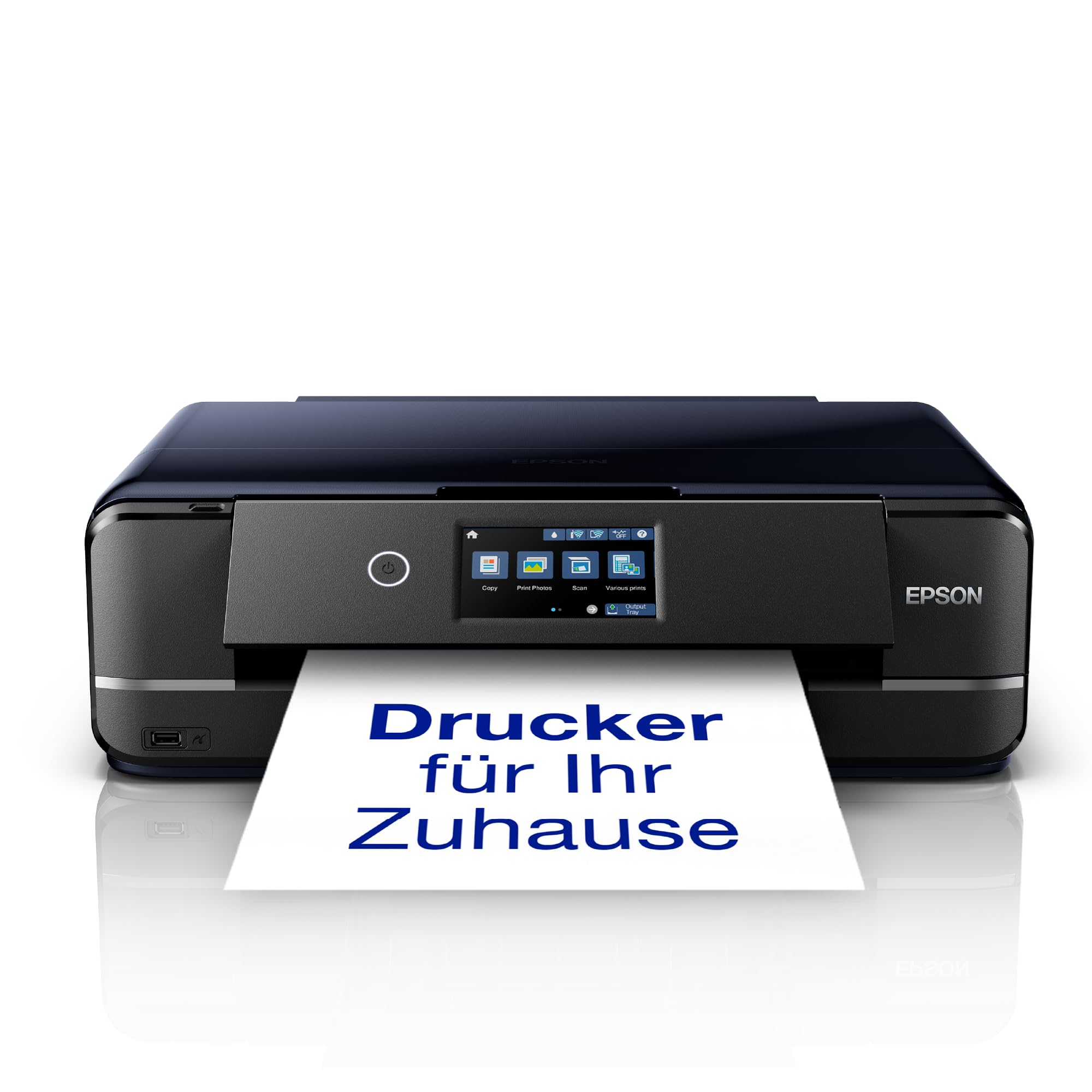 Epson Expression Photo XP-970 3-in-1 Tintenstrahl-Multifunktionsgerät Drucker (Scanner, Kopierer, WiFi, Ethernet, Duplex, 10,9 cm Touchscreen, Einzelpatronen, 6 Farben, DIN A3) schwarz, 10 x 15 cm