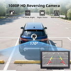 Wireless Carplay Display für Carplay & Android Auto, 9 Zoll Tragbarers Android Auto Display Car Play Bildschirm mit Rückfahrkamera, GPS Navigation, Sprachsteuerung, Bluetooth, Mirror Link, FM, AUX