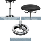 Topstar Bürohocker Sitness Bob Alu poliert schwarz, 57.0 x 38.5 x 38.5