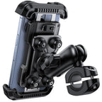 Lamicall Handyhalterung Motorrad, Handyhalter Fahrrad - [Metall-Verlängerungsarm] [Doppelt Vibrationsgedämpft] Handy Motorradhalterung Diebstahlsicher, 720° Drehbarer Lenker Halter für iPhone 17/16/15