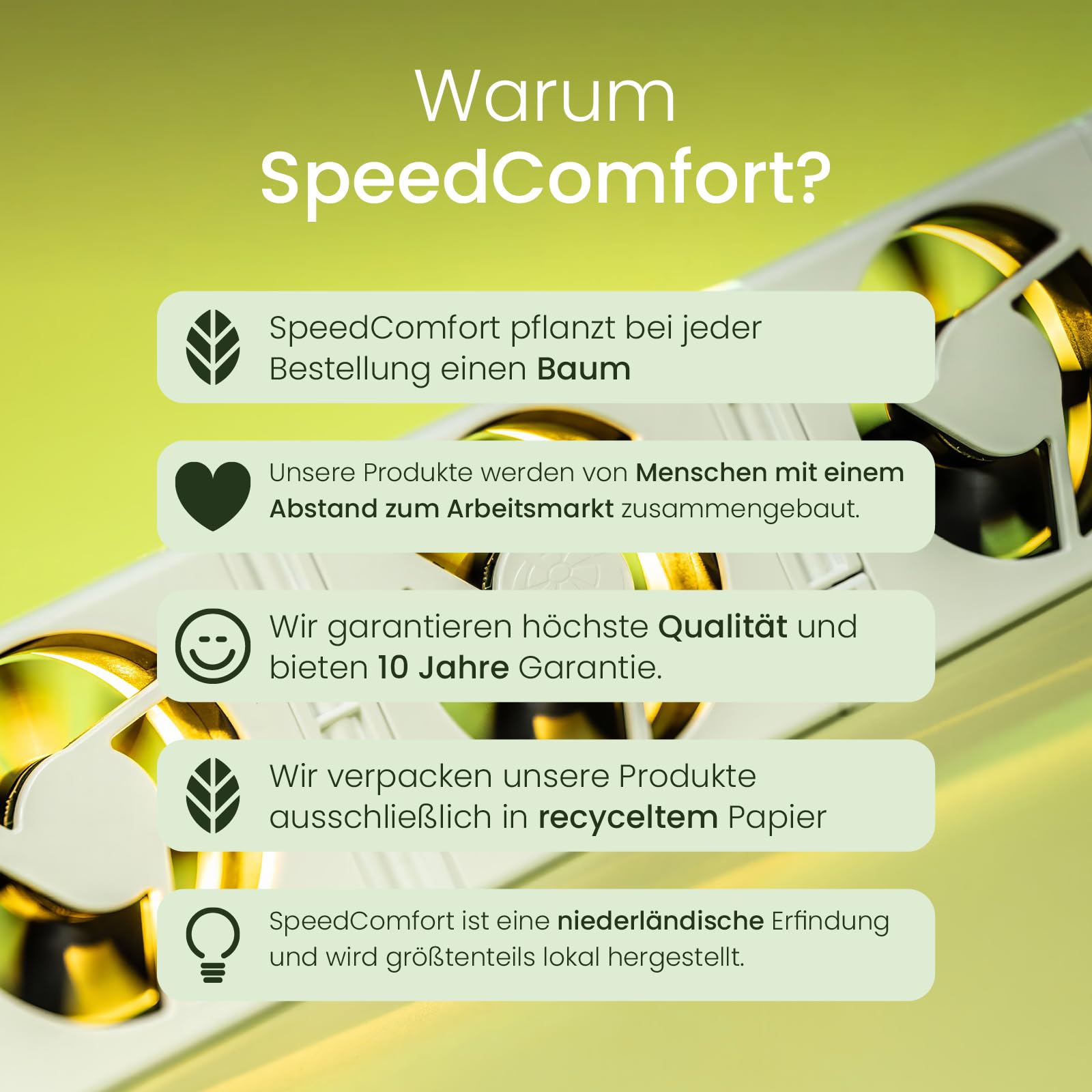 SpeedComfort Heizkörper Ventilator Mono Set – 1 Stück Heizkörperventilatoren - energieeffizienter Heizungsventilator - Bis zu 22% Energieeinsparung – Geräuscharm