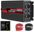 NOVOPAL 2000W/4000W Reiner Sinus Wechselrichter 12V auf 230V Spannungswandler mit 2 EU-Steckdose