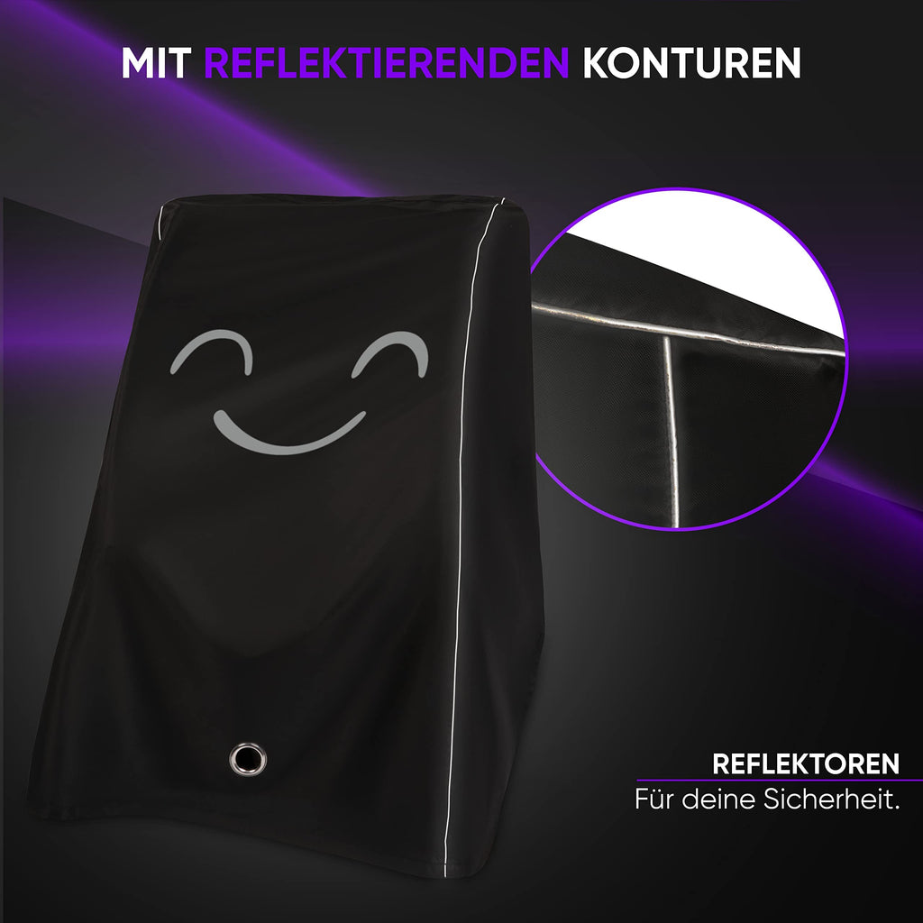 Isibell Abdeckung für Fahrradanhänger - Abschließbar - Universell - Reflektierend - 2 Sitzer - fahrradanhänger abdeckung zubehör