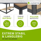 Juskys 6er-Set Lagerregal Basic 6X 180x90x40cm (HxBxT) - 5250 kg - 30 Böden - Schwerlastregal Steckregal Metall Kellerregal Regalsystem Regal - Grau