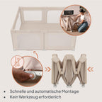 Lionelo Kinderlaufgitter 150 x 180 x 75 cm Florence Easy Fold, atmungsaktives Netz, sicher, tragbar, einfach zusammenklappbar, 2 Eingänge mit Reißverschluss, Reisetasche