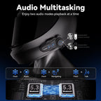 XGP X10 Motorrad Bluetooth Headset, 3000m Helm Kommunikationssystem für 1 bis zu 10 Personen, Intercom Motorrad mit Audio-Multitasking/Musik Sharing/ IP67 Wasserdicht, Unterstützung GPS/Navigation