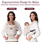Momcozy Babytrage – Baby Carrier für Kleinkind (3-24 Monate) · Ohne Einsätze · Ergonomische M-Trage · X-Rücken · Leicht & Luftdurchlässig, Khaki