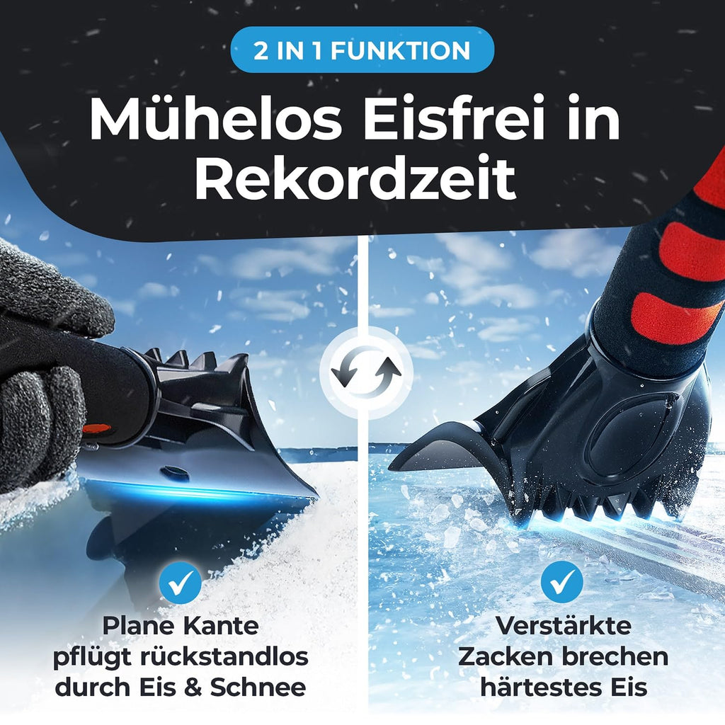 LYVANAS Eiskratzer Auto TESTSIEGER 2025* - Ergonomischer Profi Scheibenkratzer Auto schnell & stark - Effizienter & sicherer Schneekratzer Auto aus Premium ABS - Kratzer Auto Zubehör schont langlebig