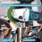 Akku Winkelschleifer 125 mm Kabellos,Kompatibel mit Makita 18V Akku, 7000 RPM Bürstenloser Motor Kabelloser Winkelschleifer zum Schneiden, Schleifen, Polieren, usw. (Akku nicht enthalten)