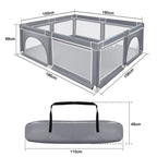 HENGMEI Baby Laufgitter Laufstall Absperrgitter 180x150cm Aktivitätszentrum mit Rutschfester Basis, atmungsaktivem Netz Sicherheitsspielplatz (180x150cm)