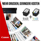 Canon Tintenpatronen & Papier-Multipack - PG-575/CL-576 Original Druckerpatronen 2er Pack (1 x Schwarz, 1 x Farbe) & 4x6 Fotopapier (50 Blatt)