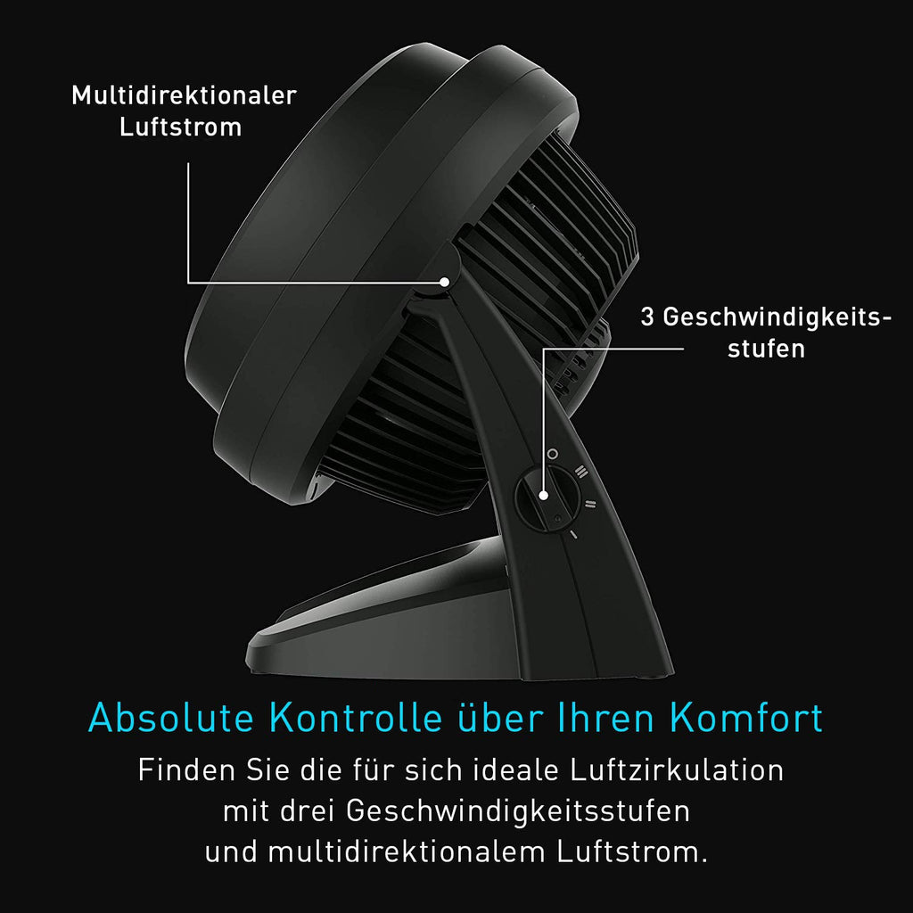 Vornado 630 | Leiser Ventilator mit Vortex Technologie | Für Räume bis 60 qm | Ab 45 dB | Geeignet für Schlafzimmer | 21 m Reichweite
