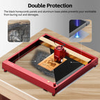 UniTak3D Honeycomb Wabentisch für Laser Graviermaschine 500x500mm for XTool D1/D1 Pro/S9/S10/S30 Pro/RAY5 Engraver Desktop Protection with Aluminiumplatte Working Area 460x460mm