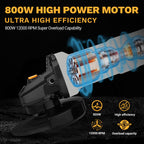 Winkelschleifer 125 mit Drehzahlregelung: DEKOPRO 125mm 800W Corded Electric Trennschleifer für Schneiden,Polieren und Schleifen