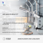 BenBow Druckluft Reinigungspistole Classic und Ausblaspistole mit Venturidüse – perfekte Lösung für gründliche Autoreinigung und schnelles Trocknen