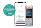 Philips DVT4115 VoiceTracer, Audio Recorder, MP3/PCM, 3 HiFi-Mikrofone, exzellente Fernaufnahme, Inkl. Sembly AI-Testlizenz: Transkription & KI-Zusammenfassungen