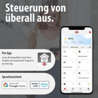 Brennenstuhl Connect WiFi LED Strahler WF 2051 P (24W, 2800lm, IP54, diverse Lichtfunktionen über App einstellbar, Außenstrahler zur Wandmontage mit Bewegungsmelder)