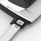 Leitz Starker Büro Locher aus Metall, Für 40 Blatt, Anschlagschiene mit Formatangaben, Ergonomisches Design, schwarz, 51380095