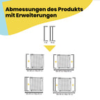 Safety 1st Flat Step Gate, Treppenschutzgitter ohne Bohren, 73–80 cm (max. 101 cm erweiterbar), Sehr Flache Türkante, Türschutzgitter "Bleibt Offen", Mit Einer Hand Öffnen, Montage ohne Bohren, Weiß