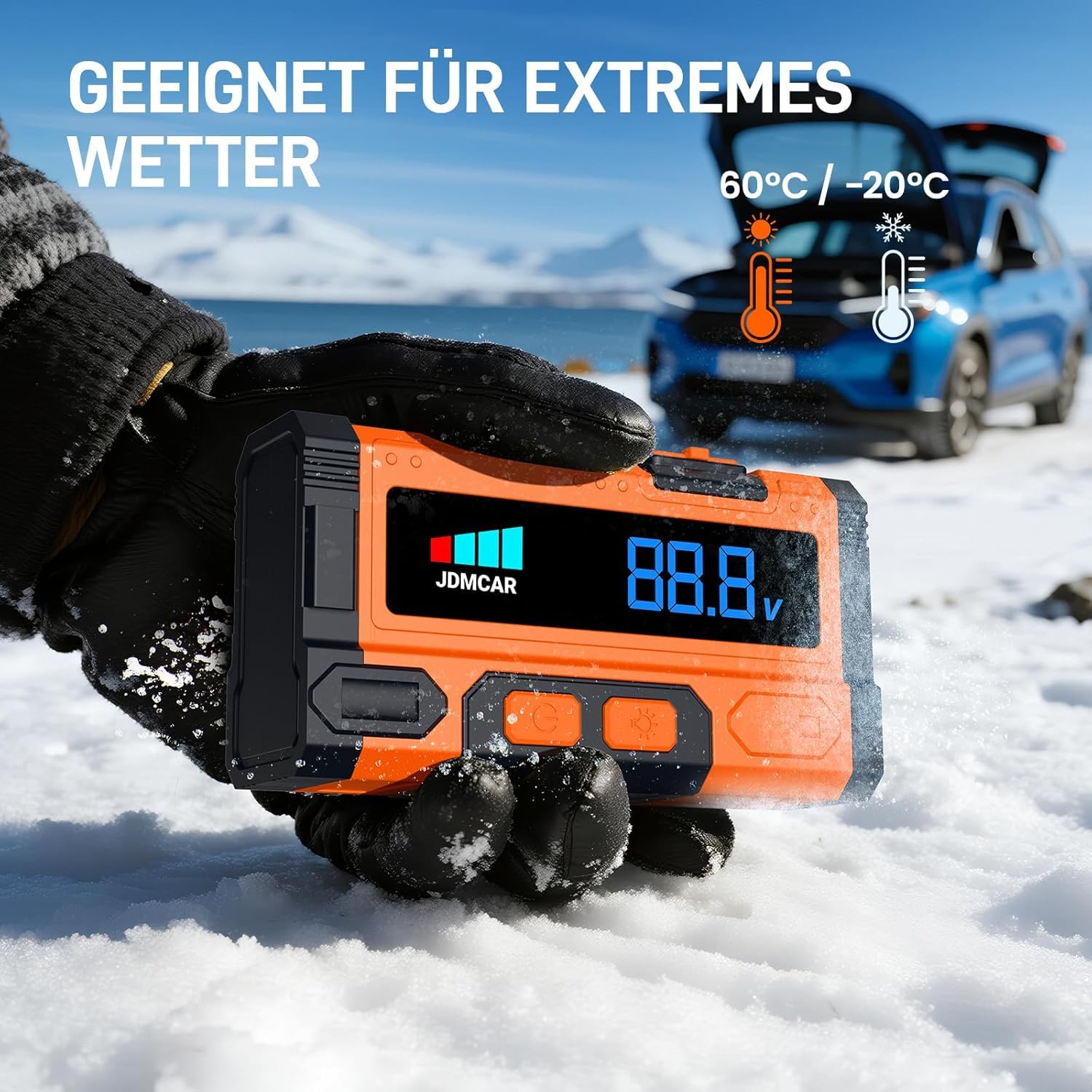 JDMCAR Starthilfe Powerbank Hochleistungs 6000A Mit LCDDisplay FürAutobatterie PkwBooster