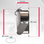 B.K.Licht - 6er Set LED Bad Einbaustrahler 230V 4,8W ultraflach IP44, 60mm Lochmass, warmweiße Lichtfarbe, Deckenspots, Spots, Einbauleuchten, Einbauspots, Badezimmer, 75x30 mm, Matt-Nickel